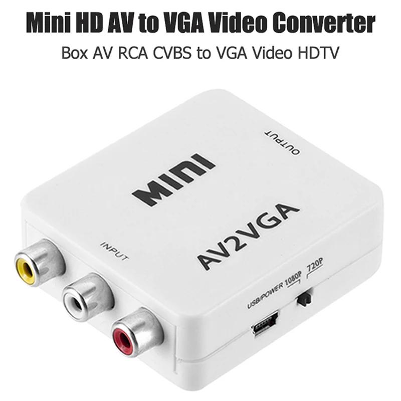 ̴ HD    ڽ, AV RCA CVBS to VGA  , 3.5mm -PC HDTV  , AV2VGA